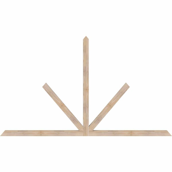 Ekena Millwork Saratoga Smooth Timber Gable Bracket, Douglas Fir, 108"W x 63"H x 3 1/2"D x 3 1/2"F, 14/12 Pitch GBW108X63X0404SAR00SDF - main